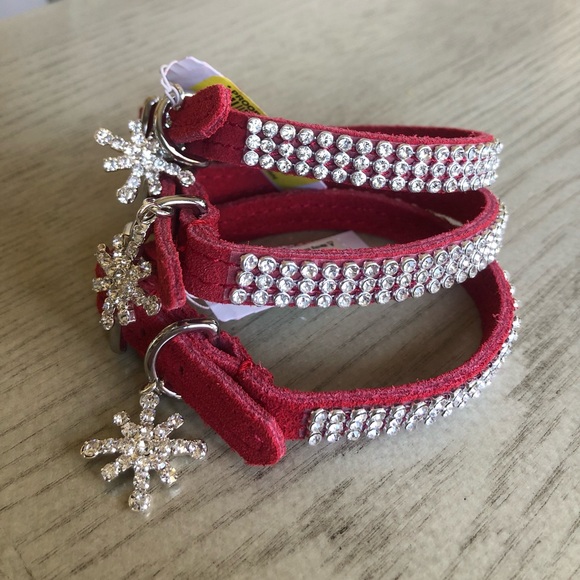 MERRY AND BRIGHT RED LEATHER BRACELET WITH RHINESTONES ARE NWT - Picture 2 of 7